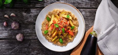 AVIKO Pati Parts Garlic З ПАСТОЮ З БАКЛАЖАНІВ, ПОМІДОРІВ І ШАЛОТА (SALATA DE VINETE) ІНГРЕДІЄНТИ: