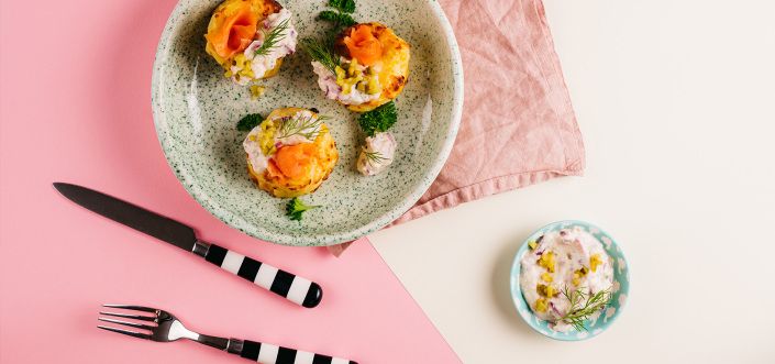 Картопляні міні-запіканки з вершками та сиром