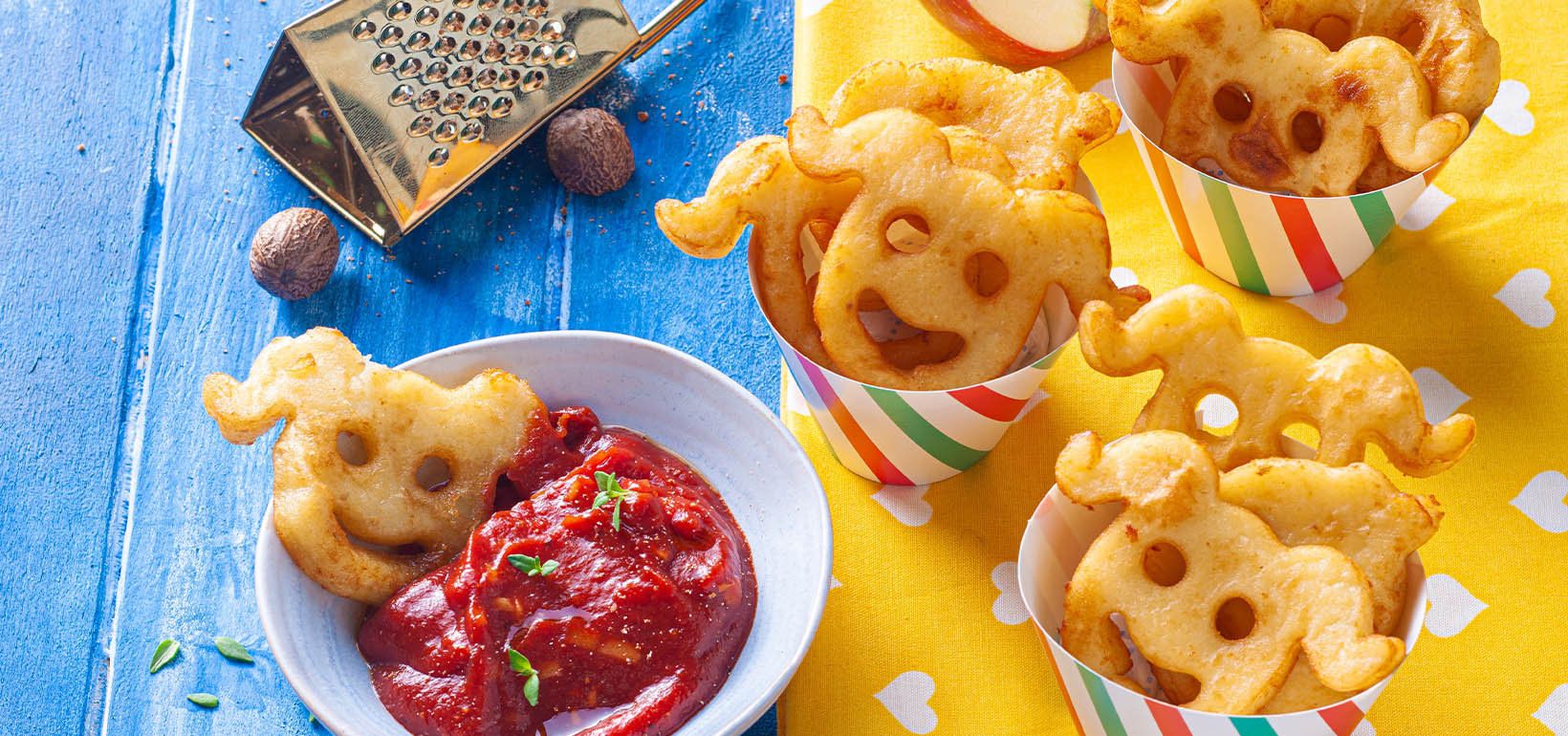 Мордочки з картоплі з домашнім кетчупом