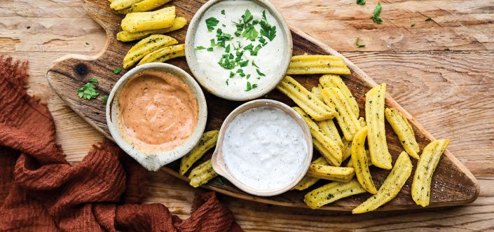 Aviko Wavy Blends Garlic & Herbs z 3 dipami 